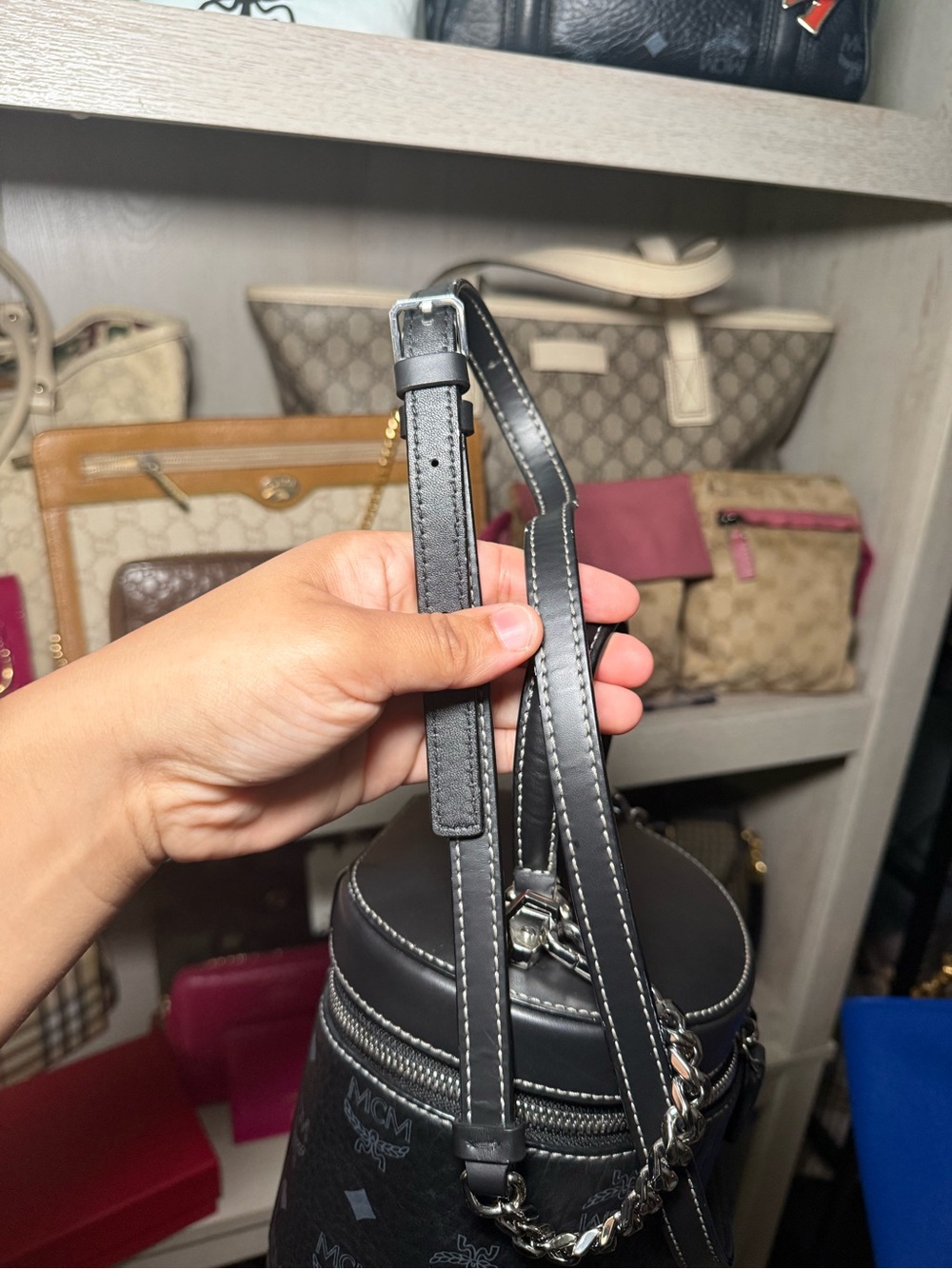 MCM Visetos Cylinder Bag - Picture 15 of 16